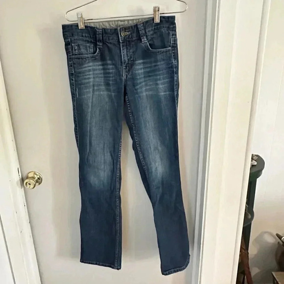 Calvin Klein Jeans Lean Boot Women's 28/6 Blue 5-Pocket Low Rise Medium Wash - Picture 1 of 15